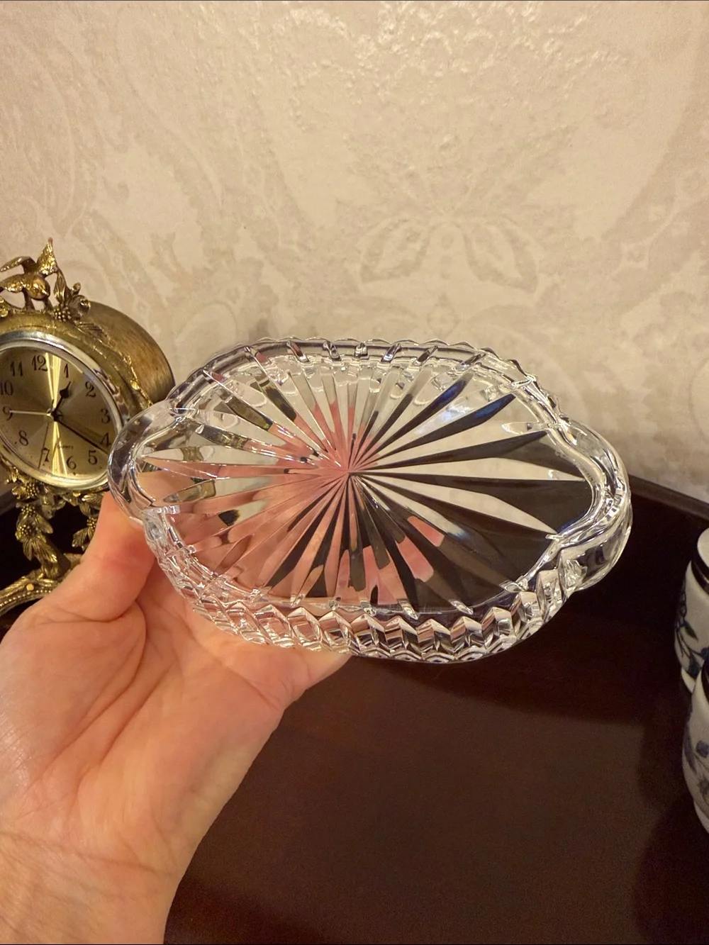 Waterford Crystal  tray , trinket Dish, soap dish ,
